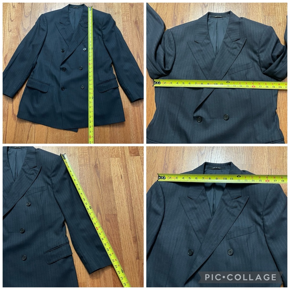 Armani Collezioni double breasted pinstripe wool sports coat blazer size 42 R - Picture 16 of 16